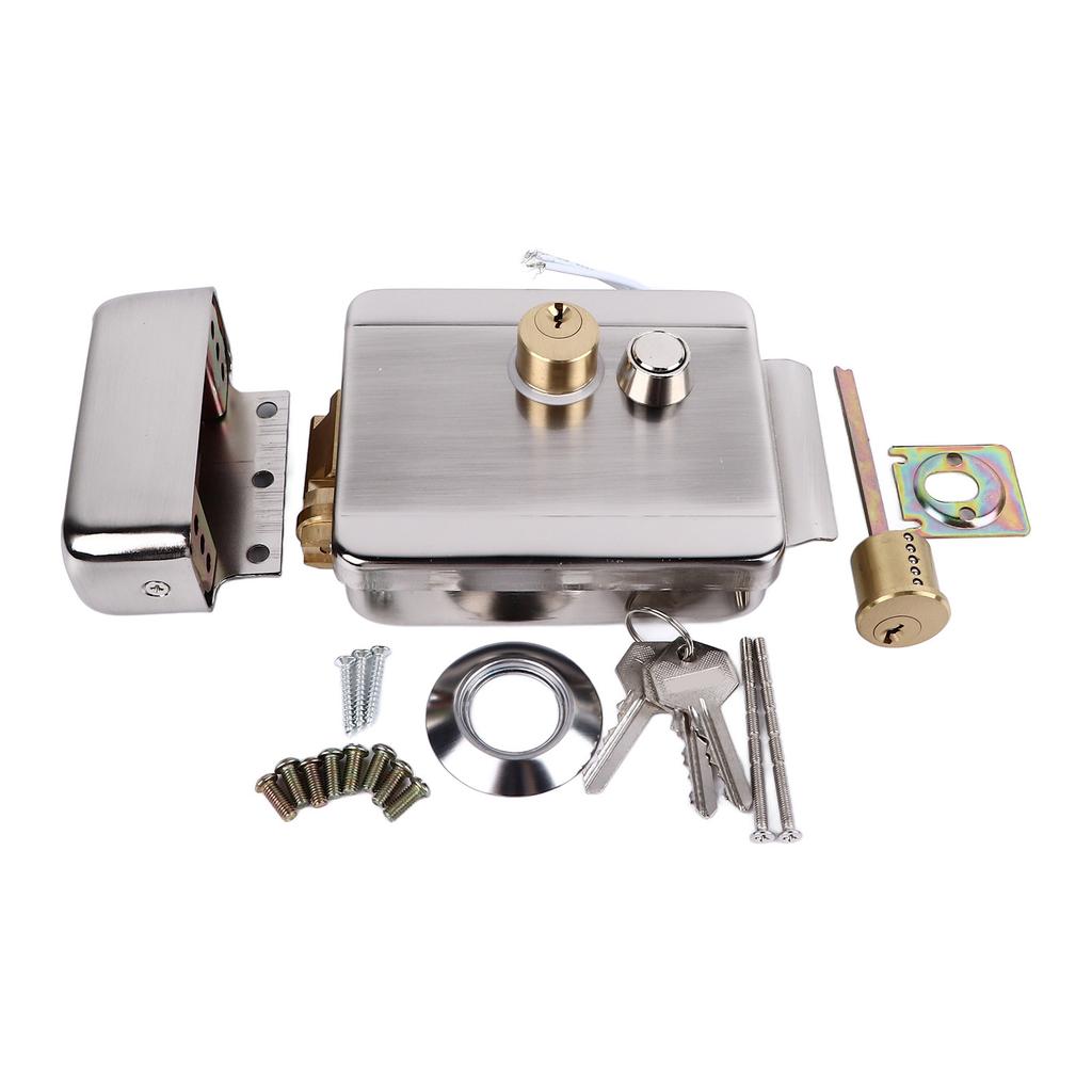 Electric Control Door Lock Dual Head Double Lock for Doorbell Intercom Access Control Security