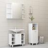 Bathroom Furniture Set - VIDAXL - 3 Pcs - Engineered Wood - White - Optimized Storage