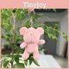 Cute Cartoon Bear Plush Keychain Toy Soft And Fluffy Stuffed Animal Pendant Gift