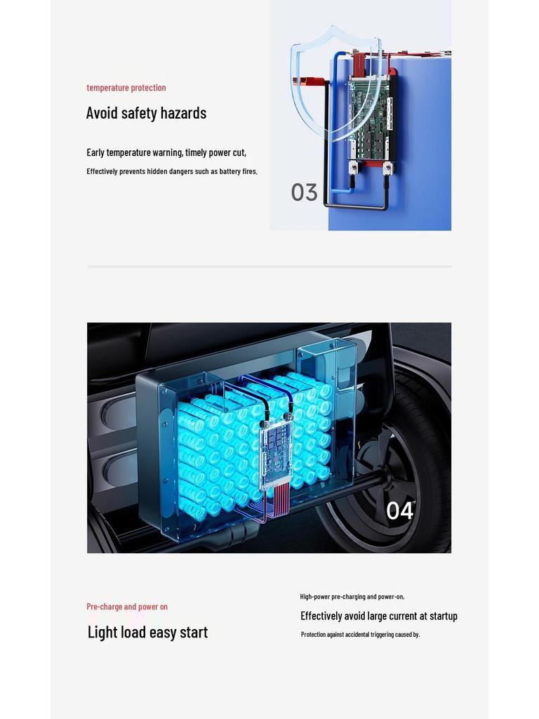 Dali Smart Bluetooth 100A Outdoor Power Supply: 4-24 String Series/Parallel Lithium Battery Protection Board