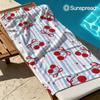 Пляжное полотенце Cherry Sweetheart Быстросохнущее Дорожное полотенце Унисекс Мягкое Удобное Быстросохнущее Портативное для Мужчин Женщин Пляжа