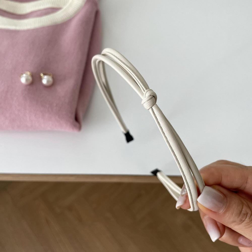 Cute Leather Headband Black Brown White Hair Accessories Fashion Hair Hoop  Girl Women