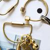 Unique DIY Craft Tools Whistle Ruler Pendant Key Ring Brass Keychain Jewelry Accessories