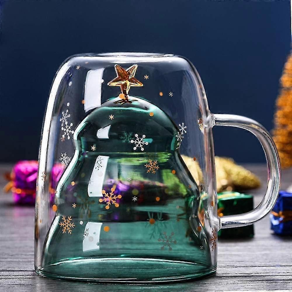 Cute Mugs Christmas Coffee Mug, Tea Cup, Milk Cup Glasses Double Wall Insulated Glasses Espresso Cup, Best Christmas For Women,men,kid, Office And Per