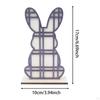 Easter Bunny Wood Sign Desktop Ornament Decor Rabbit Tabletop Centerpiece for Shelf Indoor