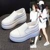 Round Head Casual Single Shoes Women's Spring 2025 New Versatile Fashion Low-top Foot Muffin Bottom Thick Sole Increased by 10