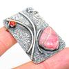 Natural Rhodochrosite, Garnet Gemstone 925 Sterling Silver Pendant 2.29" A7j53