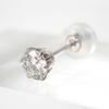 Pt900 Diamond 0.301 One Earring / J23-3