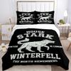 House Stark Winterfell Print 3Pcs Bedding Setduvet Cover With 2 Bedropillowcase Home Birthday Gift