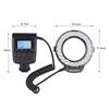 HD 130 Macro LED Ring Flash Light LCD Display 3000 15000K GN15 Power Control with 3 Flash Diffusers 8 Adapter Rings for