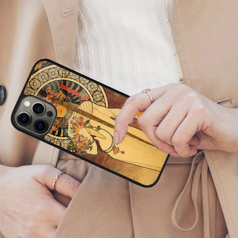 Famous Art Vintage Portrait Alphonse Mucha Magnetic Phone Case For iPhone 17 Air 16 14 13 12 Pro Max 15 Plus With MagSafe Cover