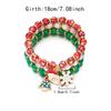 Delightful Christmas Tree Snowman Bracelet Set For Women Delicate Santa Elk Snowflake Stacking Bracelet Jewelry Accessories