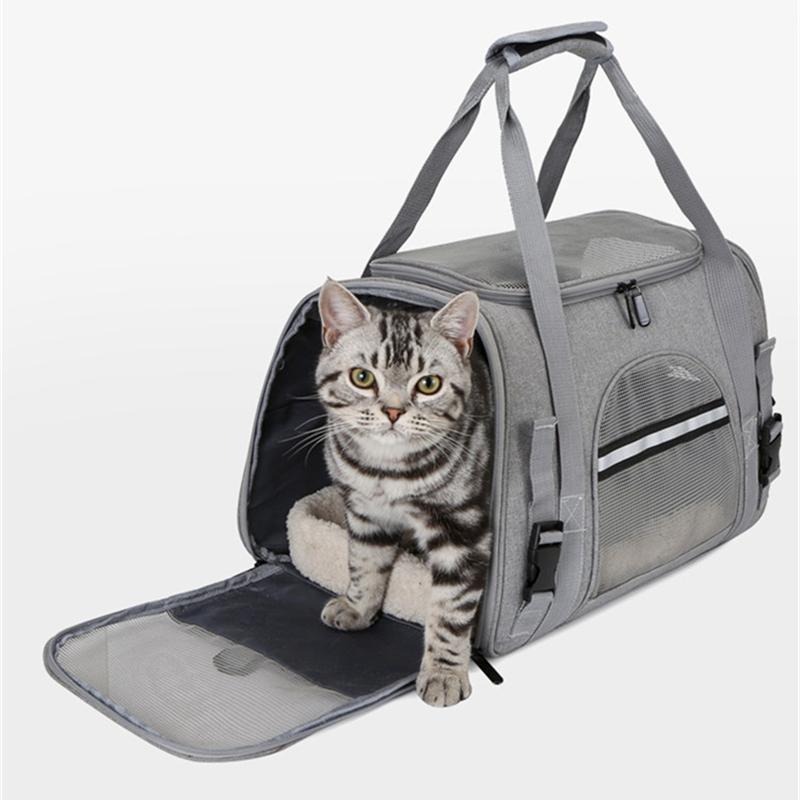 New Dog Carrier Bag Soft Side Backpack Cat Pet Carriers Dog Travel Bags Airline Approved Transport For Small Dogs Cats Outgoing