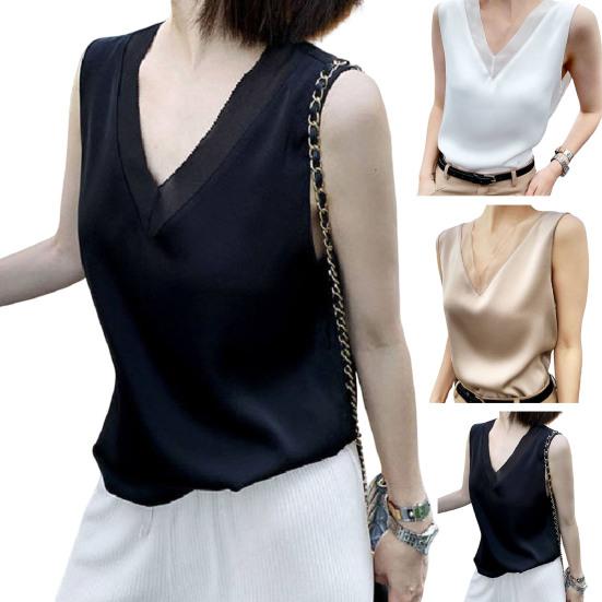 Женские топы без рукавов, блестящие, шелковистые, идеально сидящие, охлаждают, повседневная одежда