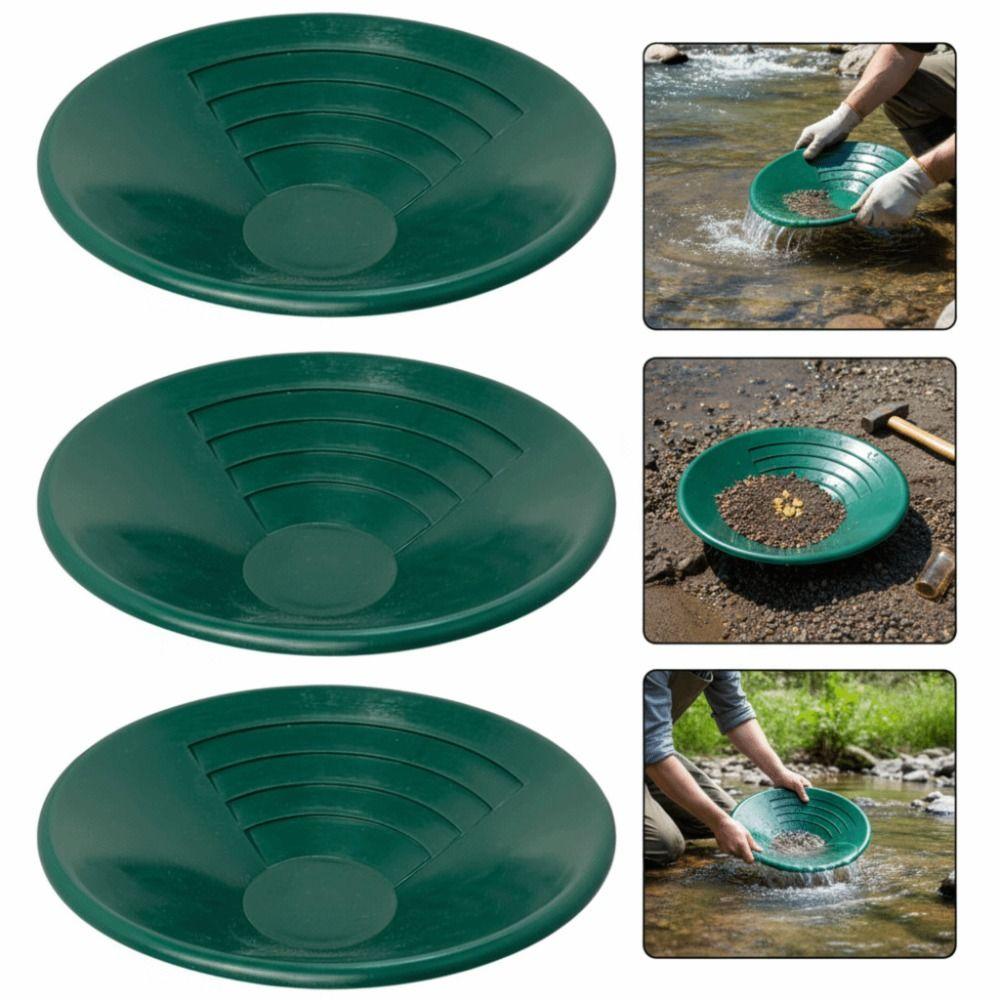 Аксессуар 10-дюймовый золотой лоток АБС-материал Профессиональный классификатор для просеивания золота Зеленый цвет Инструмент для промывки золота Разведка