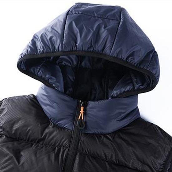 Men Winter Cotton Vest Padded Thick Warm Sleeveless Hooded Loose Drawstring Pockets Zipper Closure Windproof Soft Warm Men Solid Color Men Waistcoat