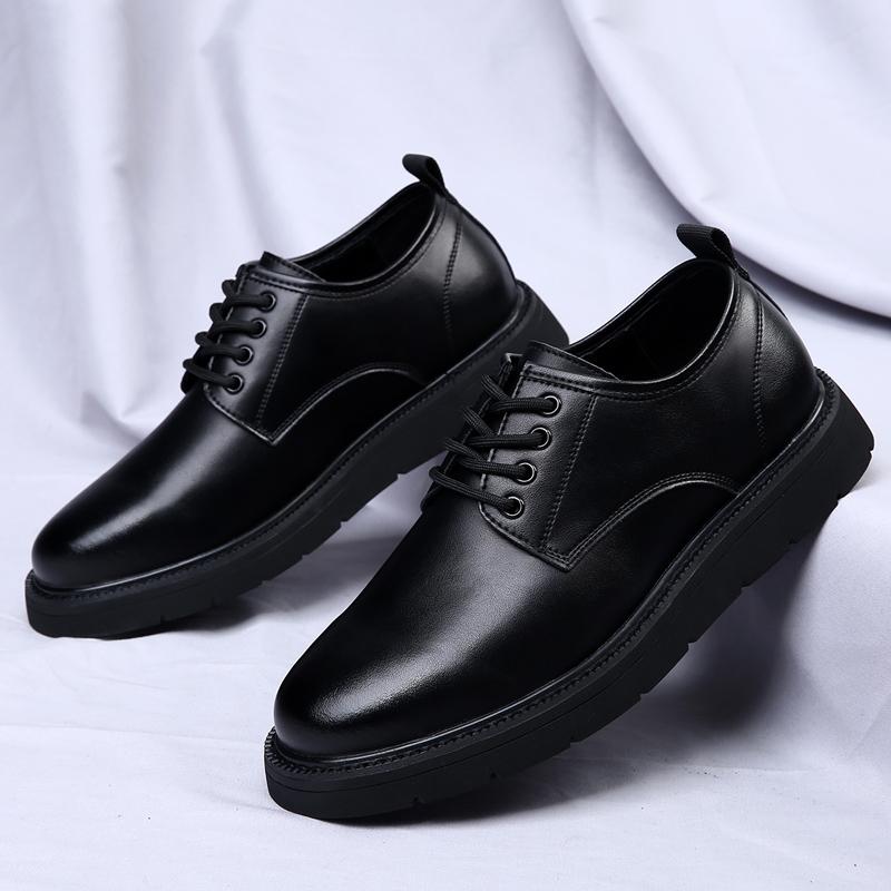 British Style Outdoor Business Shoes Fashion Thick Bottom Oxford Shoes Lace Up Formal Dress Footwear Mens Casual Shoes Hot Sale