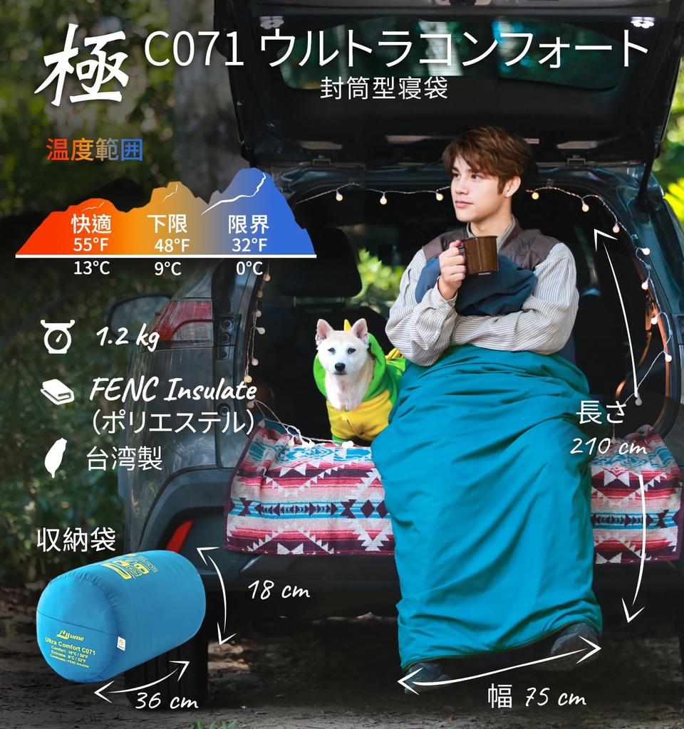 Litume Unisex-Adult Комбинируемый легкий складной спальный мешок для взрослых, двухместный спальный мешок 1,5 фунта 720 г 10°C-20°C50°F-68°F Летний поход