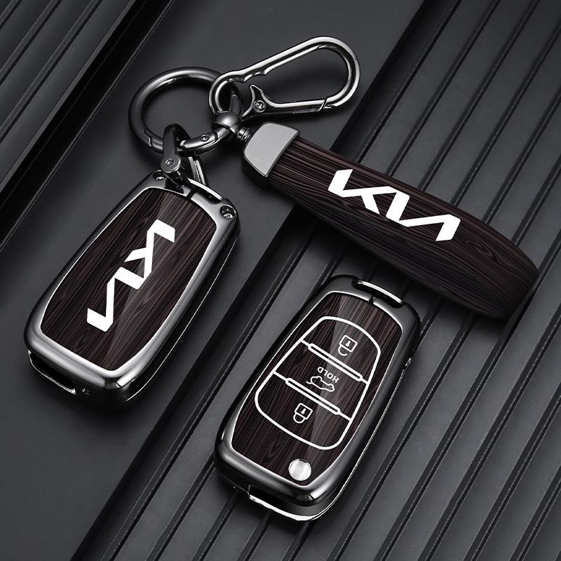 2026 Hot Car Sticker Zinc Alloy Car Key Case Cover Shell Fob Holder For KIA Sportage Rio 3 Soul Optima Ceed Pro K5 K2 Pride Keyl