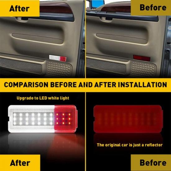 For 1999-07 Ford F250 F450 F350 F550 Super Duty Door LED Courtesy Panel Light