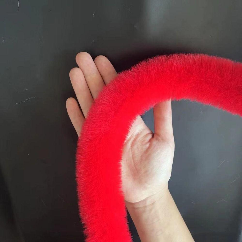 Handmade Wool Tops Fluffy Trim 1M Artificial Fur Stripe Decoration Faux Fur Ribbon Tape