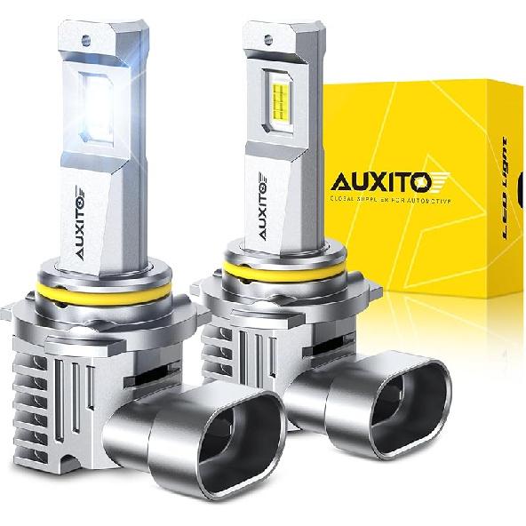 Лампа AUXITO 9005/H B3, 30000 лм 900% 6500K Холодный белый, без вентилятора, автомобильные лампы для противотуманных фар, упаковка 2 шт.