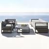 Aluminum Alloy Outdoor Rattan Sofa Set with Waterproof Coffee Table