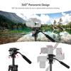 Andoer TTT-005 Aluminum Alloy Tripod Stand Fluid Hydraulic Ball Head Max. Height 65 Inches Max.