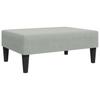 2 Seater Sofa Bed with Cushions and Footstool Light Grey Velvet