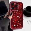 Sparkle Heart Glitter Phone Case For iPhone 17 AIR Pro Max 16E 15Plus 14 13 Mini 12 11 AIR XS XR XS Shockproof Soft Cover