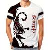 Футболки с рисунком животных скорпионов для мужчин/женщин, 3D-принт, уличные трендовые футболки, летние топы с коротким рукавом, свободная мужская одежда