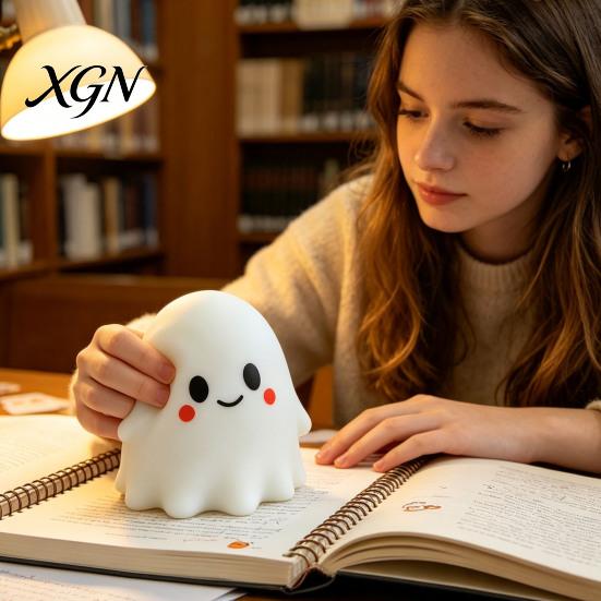 Desk Decompression Toy 1/2Pcs Halloween Cartoon Ghost Squeeze Toy, Bow Stress Relief Fidget White Sensory for Kids Adults Party Favors Slow