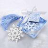 New Cute Snowflake Alloy Bookmark Creative Exquisite Ribbon Box Gift