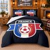 Printed 3Pcs Bedding Set France national football team Pattern Bed Sheet Pillowcase For Bedroom Decor