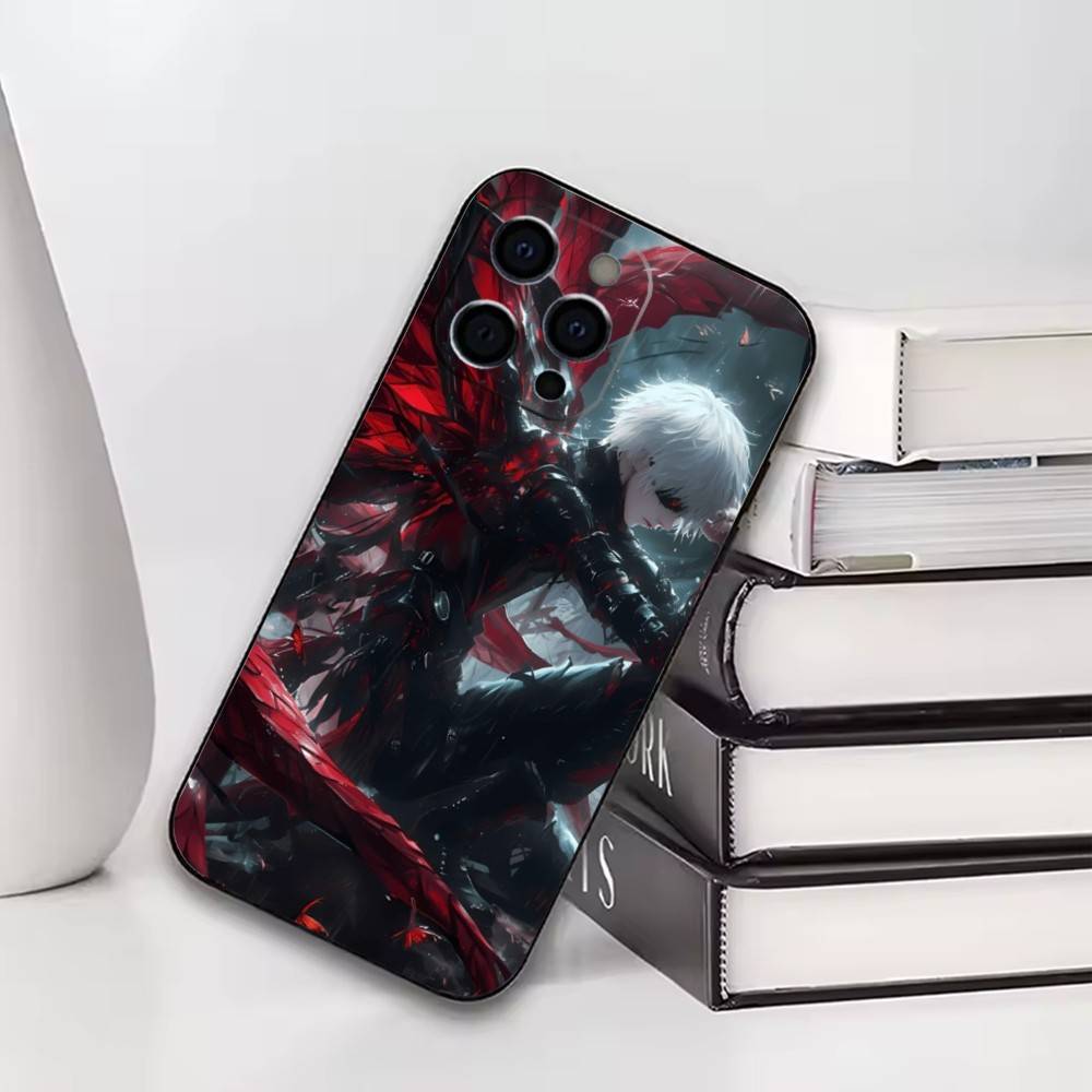 Tokyo Ghoul Ken Kaneki Phone Case For iPhone17,16,15,14,13,12,11 Plus,Pro Soft Silicone Black Cover