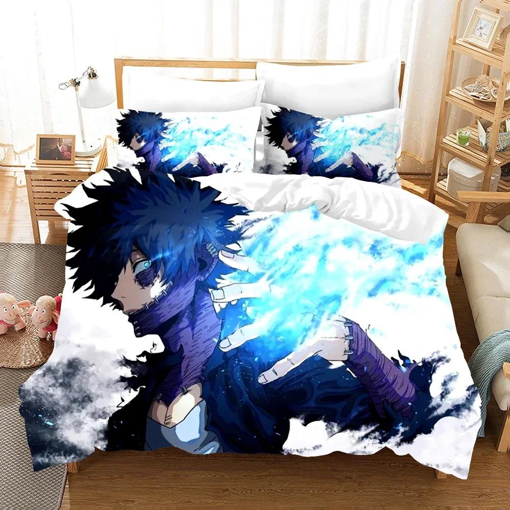 Anime Printed My Hero Academia 3D Duvet Cover Bedding Set Comforter Linen Pillowcases Home Decor Single Double Twin King Queen
