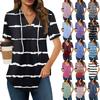 Женские летние футболки с V-образным вырезом, толстовки с коротким рукавом, туники, повседневные свободные туники, толстовки