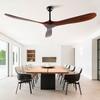 70-Inch Ceiling Fan without Light, Wood Outdoor Ceiling Fan in Walnut Color, Extra Large, Waterproof, with Downrod, Mid-Century Modern Design