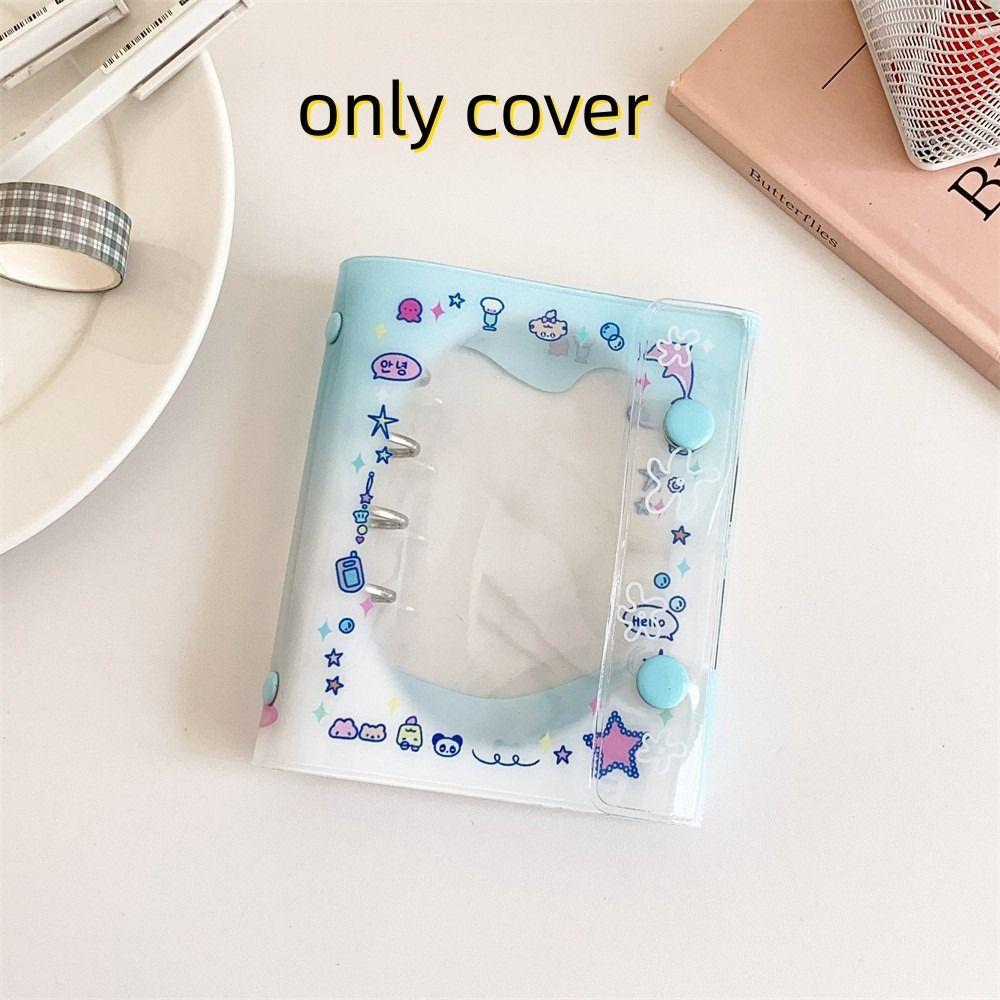 Double Buckle Photo Card Holder Cartoon M5 Pocket Notebook Kawaii Transparent Binder