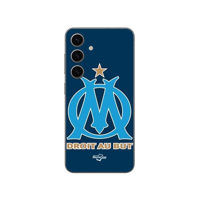 Coque - Maniacase - Samsung Galaxy S24 - Logo OM Olympique de Marseille - Souple - Bleu