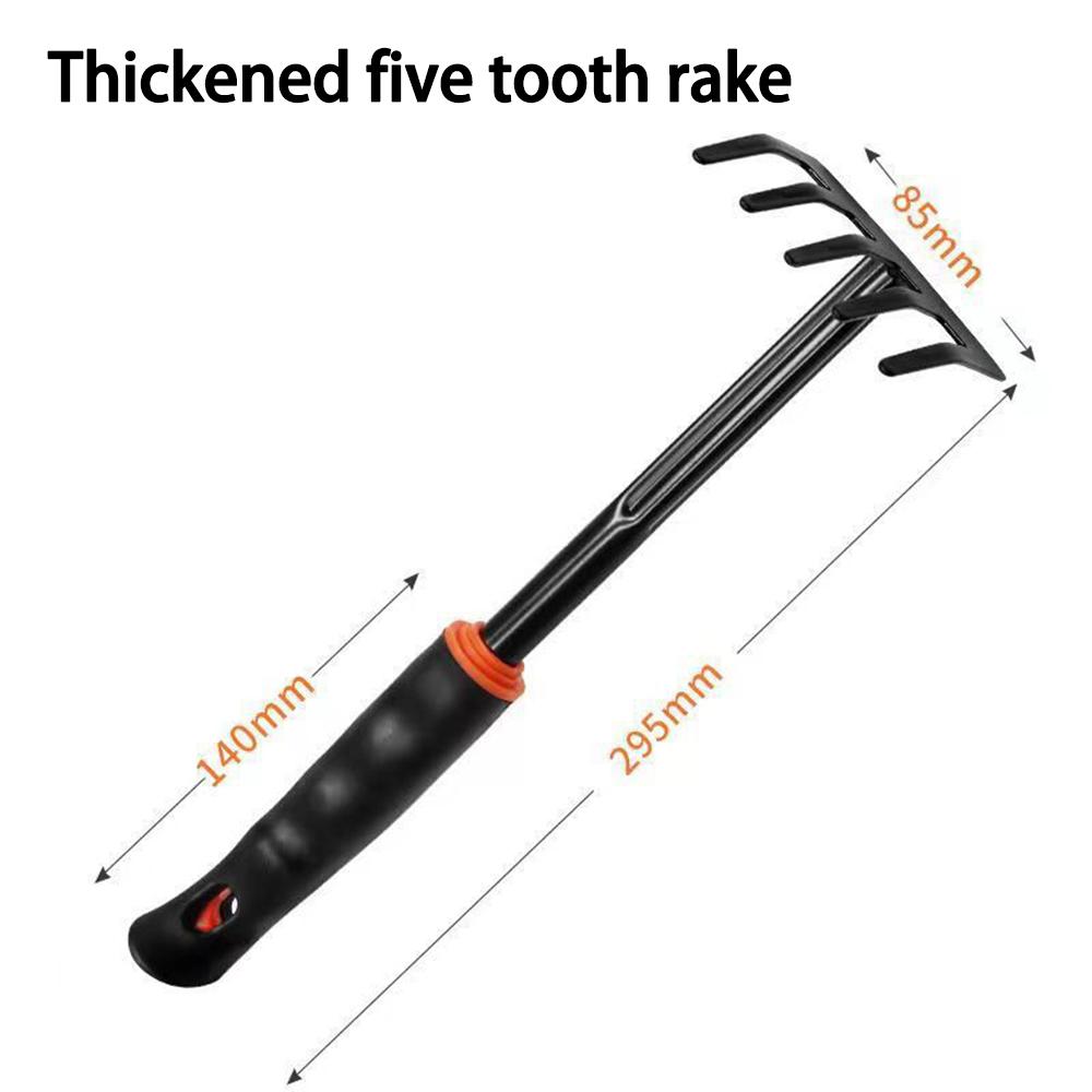 4-Piece Gardening Shovel Set Vegetable Planting Tools with Rake Hoe Trowel Small Garden Tools for Women And Men
