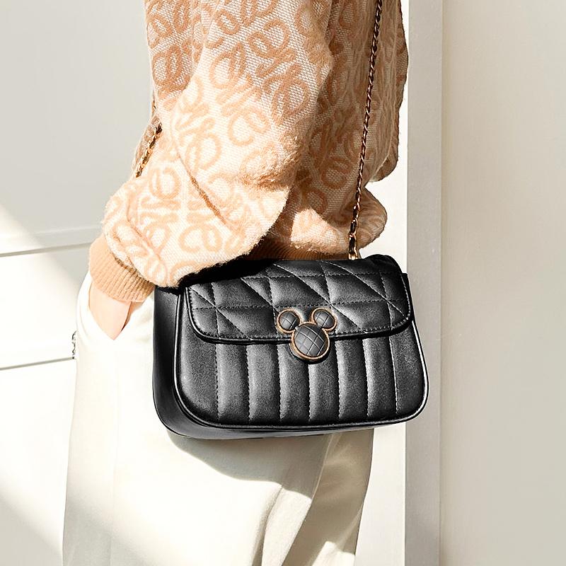 New Disney Mickey Series PU Underarm Crossbody Bag Medium Size Women's Black BMK-71070B