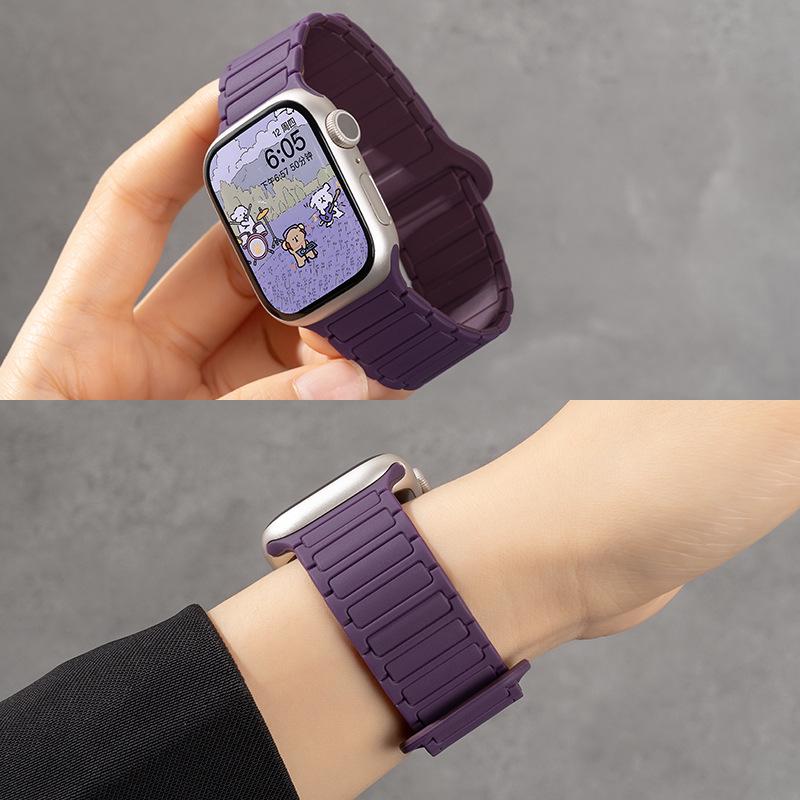 Силиконовый ремешок Jingyi для Apple Watch S7/S8/S9/S11 и iWatch10 с магнитной застежкой
