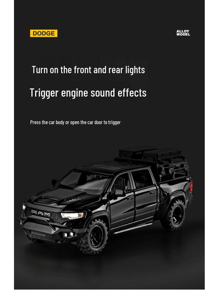 Dodge Tyrannosaurus Mammoth 1/32 Сплав Модель Внедорожника Игрушка Украшение