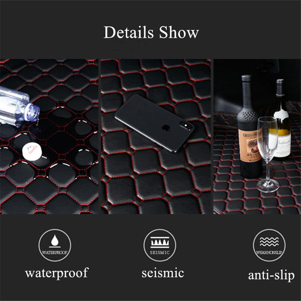 Sinjayer Car Trunk Mat Waterproof AUTO Parts Tail Boot Carpets High Side Rear Cargo Pad Liner Fit For Cadillac GT4