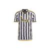Juventus 23/24 Home Jersey, Letter Print Striped Colorblock, Sports Short Sleeve, Fan Edition Men Tops Black HR8256