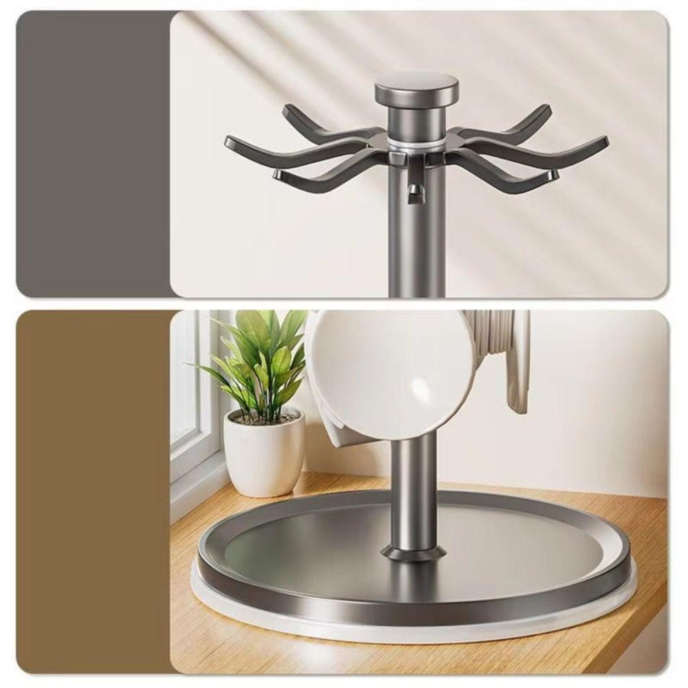 360 Degree Rotating Kitchen Utensils Stand with Water Tray Cooking Utensils Hanger Shovels