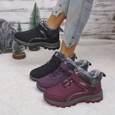 Мода 2025 Новые Зимние Ретро Низкие Кеды на Толстой Подошве Повседневные Хлопковые Ботинки для Женщин Теплые Удобные Модные Универсальные Нескользящие Плюшевые Ботинки