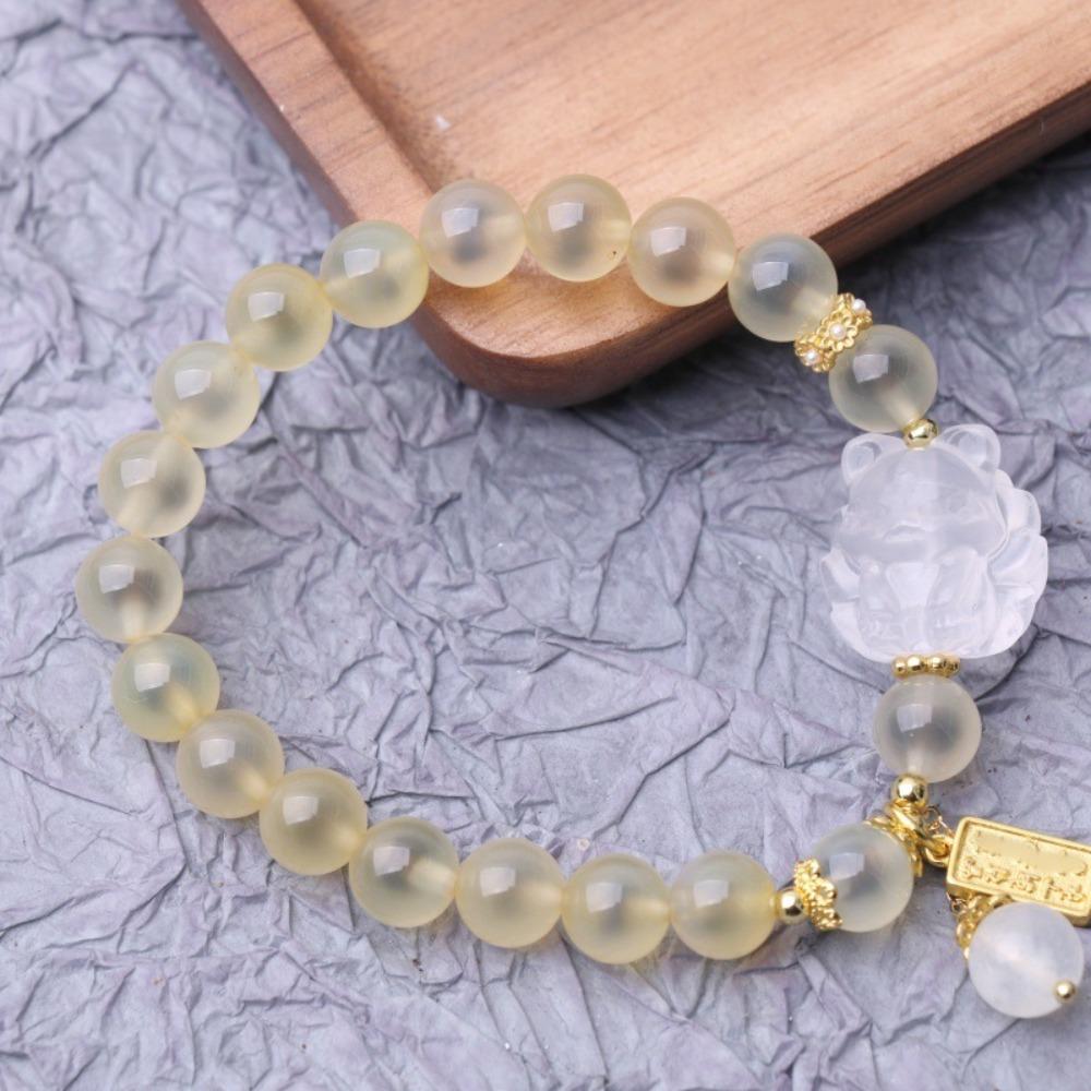 Crystal Agate Beads Bracelets Tassel Pedant Bead String Bracelet Fashion Luxury Bracelets  Ladies