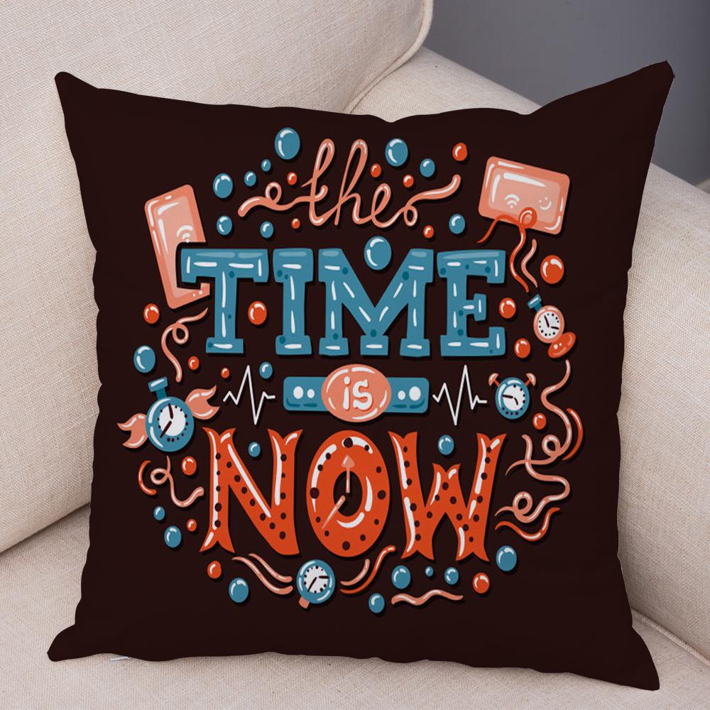 Motivational Quote Cushion Cover Inspirational Lettering Design Decorative Pillow Case Living Room Bedroom Sofa Home Decor
